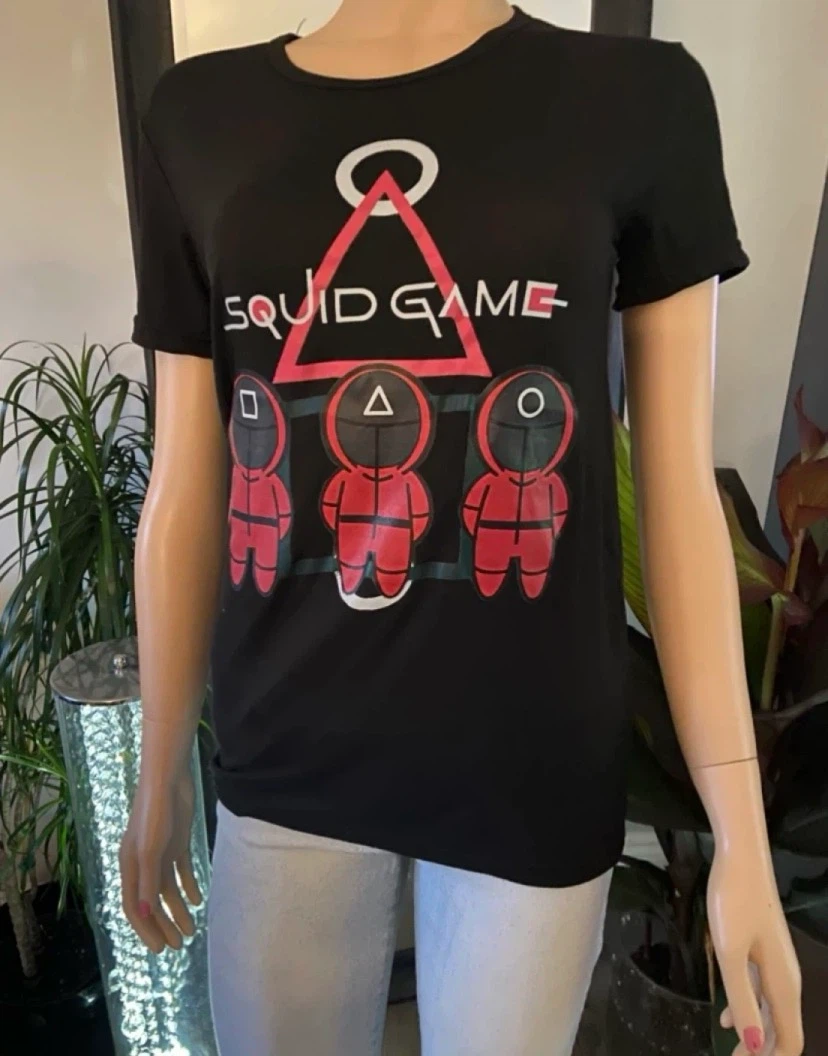 NEW: Ladies Squid Game Black T-Shirt Size Small