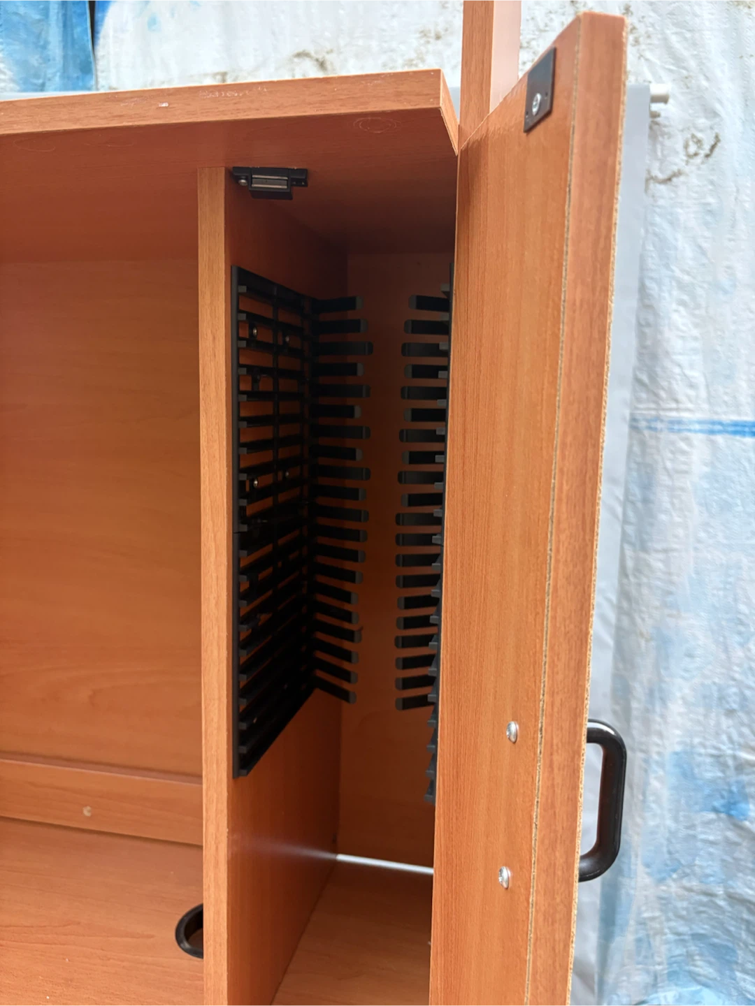 Wooden Computer Desk with Shelf and Cabinet - photo 5