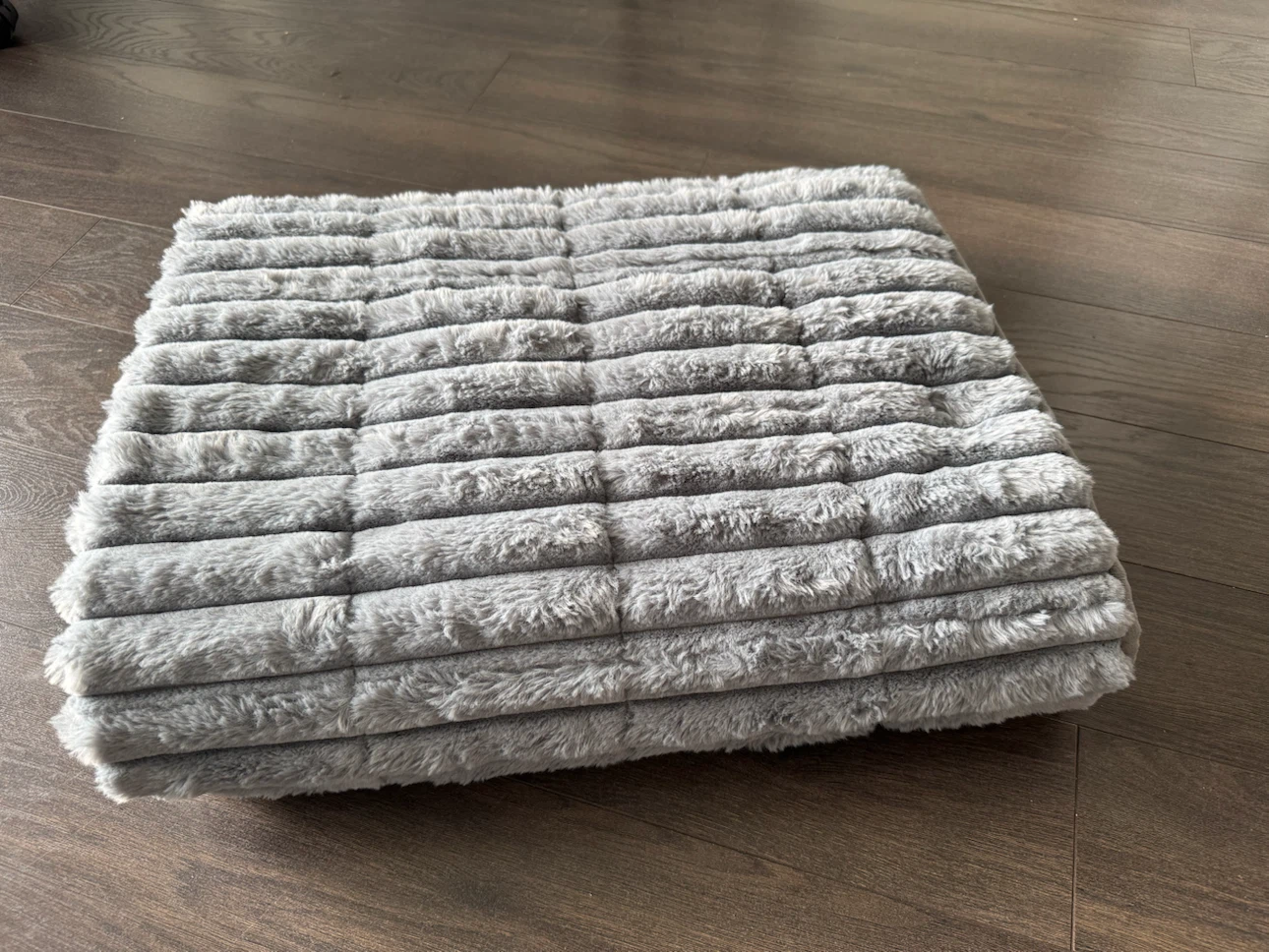 Bliss Ultra Plush Weighted Blanket - Pebble Grey - photo 4
