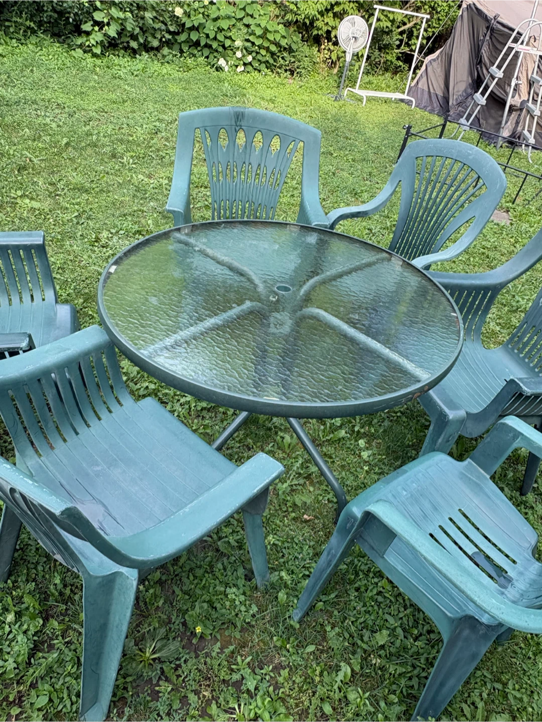 Glass Top Patio Table Set - photo 5