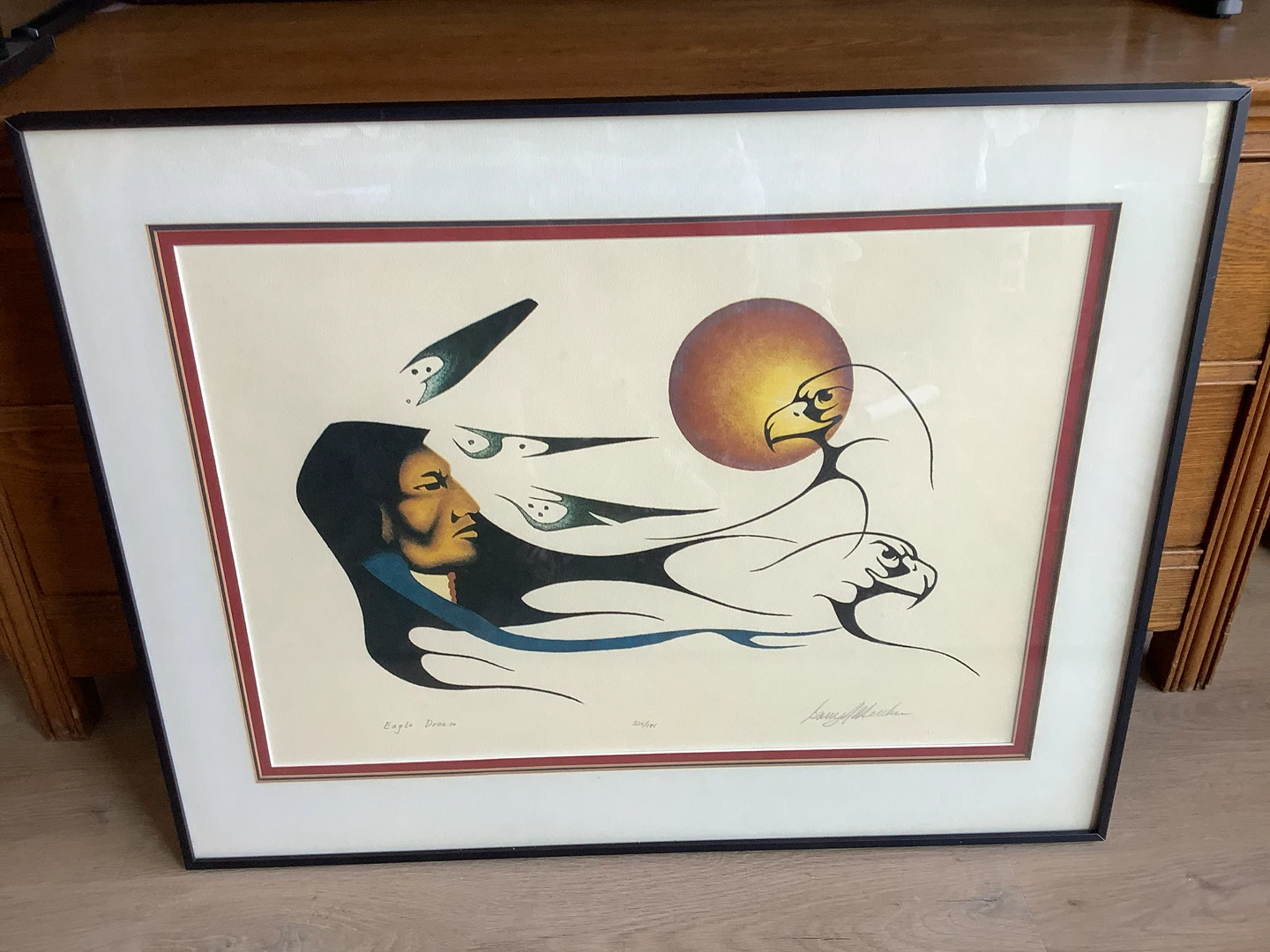 Ojib Garry Meeches’s Lg Vt Col Ltd Ed Rag Paper “Eagle Dream” 🐞
