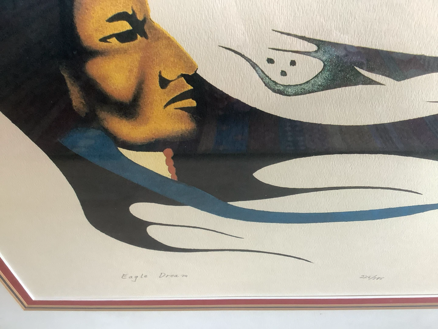 Ojib Garry Meeches’s Lg Vt Col Ltd Ed Rag Paper “Eagle Dream” 🐞 - photo 3