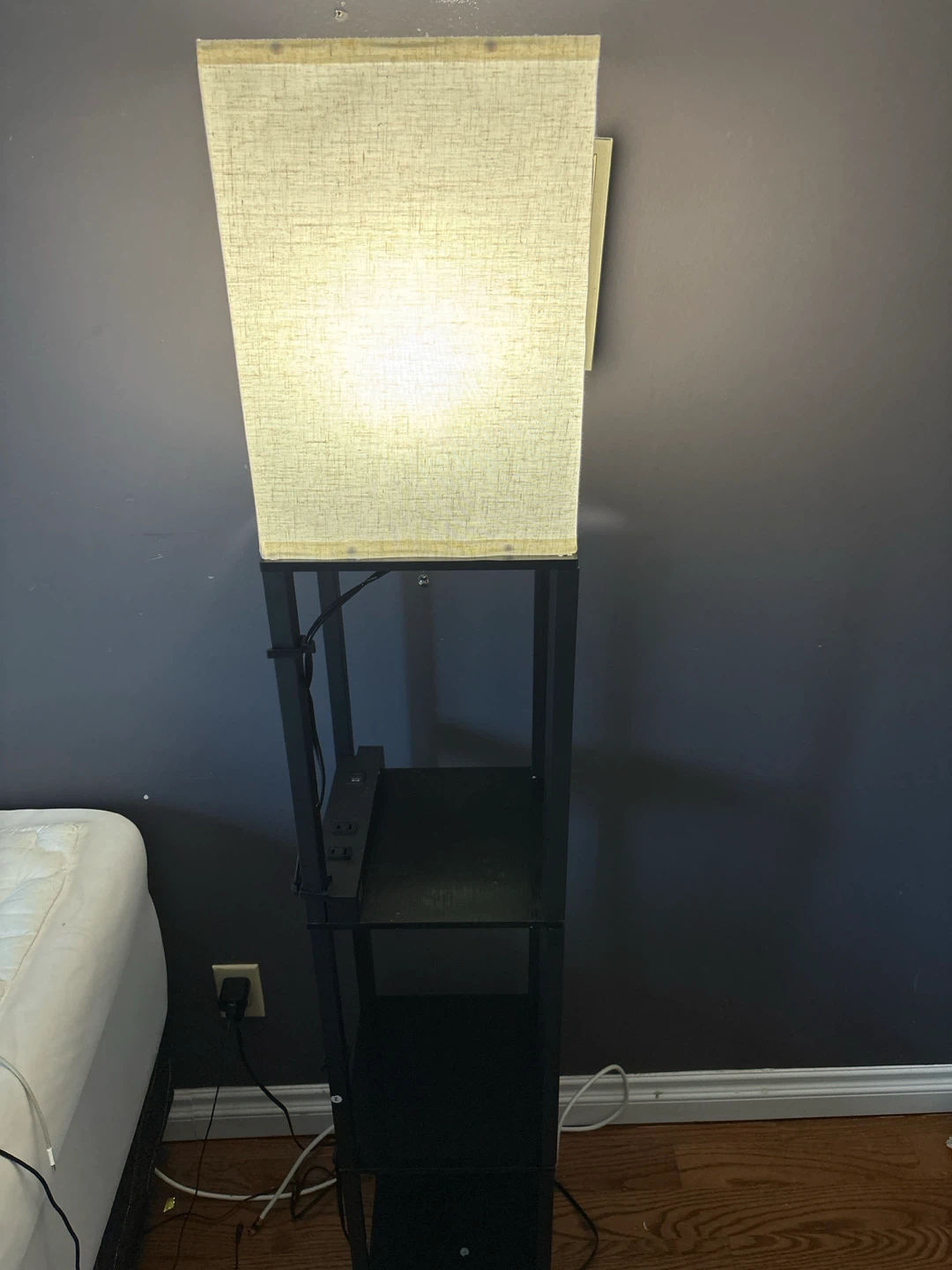 Floor Lamp with Shelves and Charging Station - photo 3