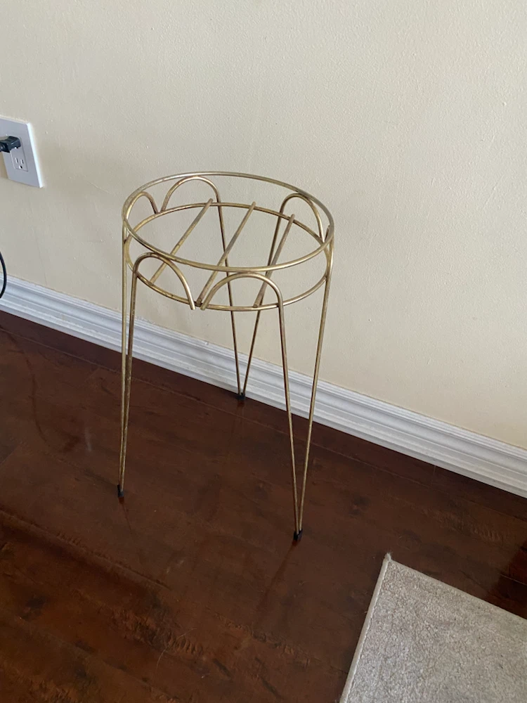 Gold Metal Plant Stand - photo 2
