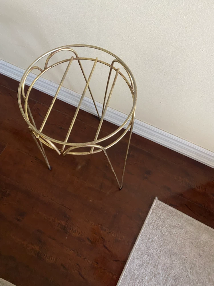Gold Metal Plant Stand - photo 3