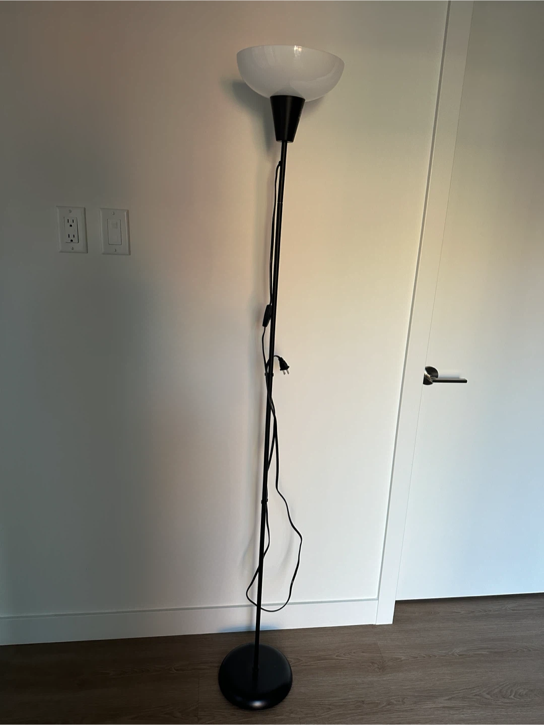 Ikea Floor Lamp with White Bowl Shade