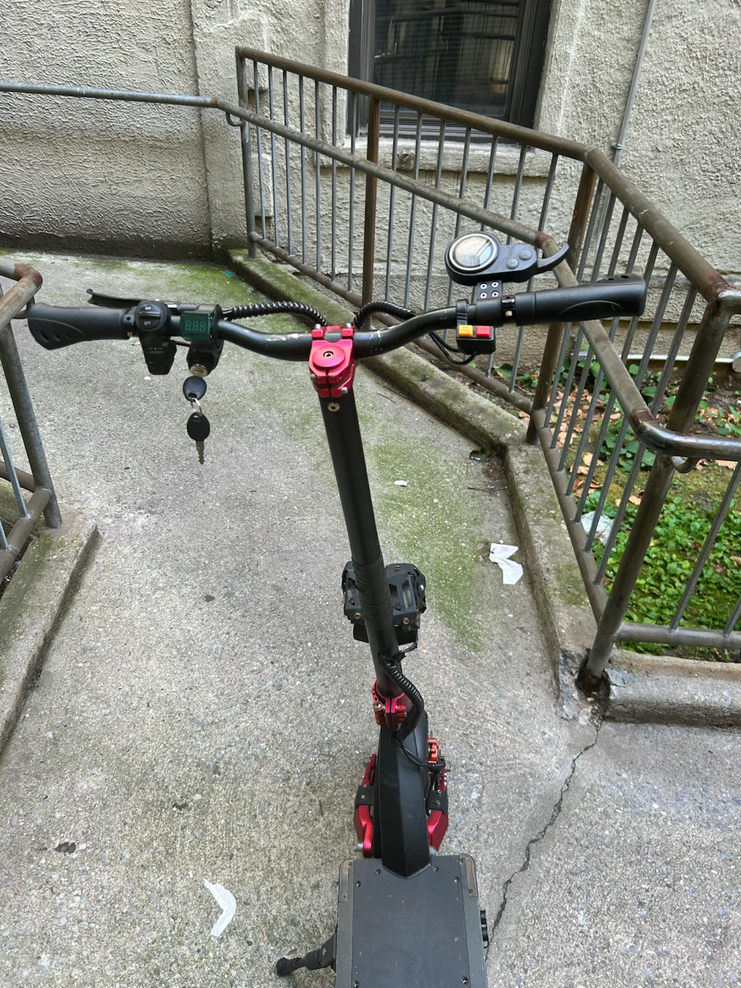 Black Electric Scooter with Red Accents - photo 2