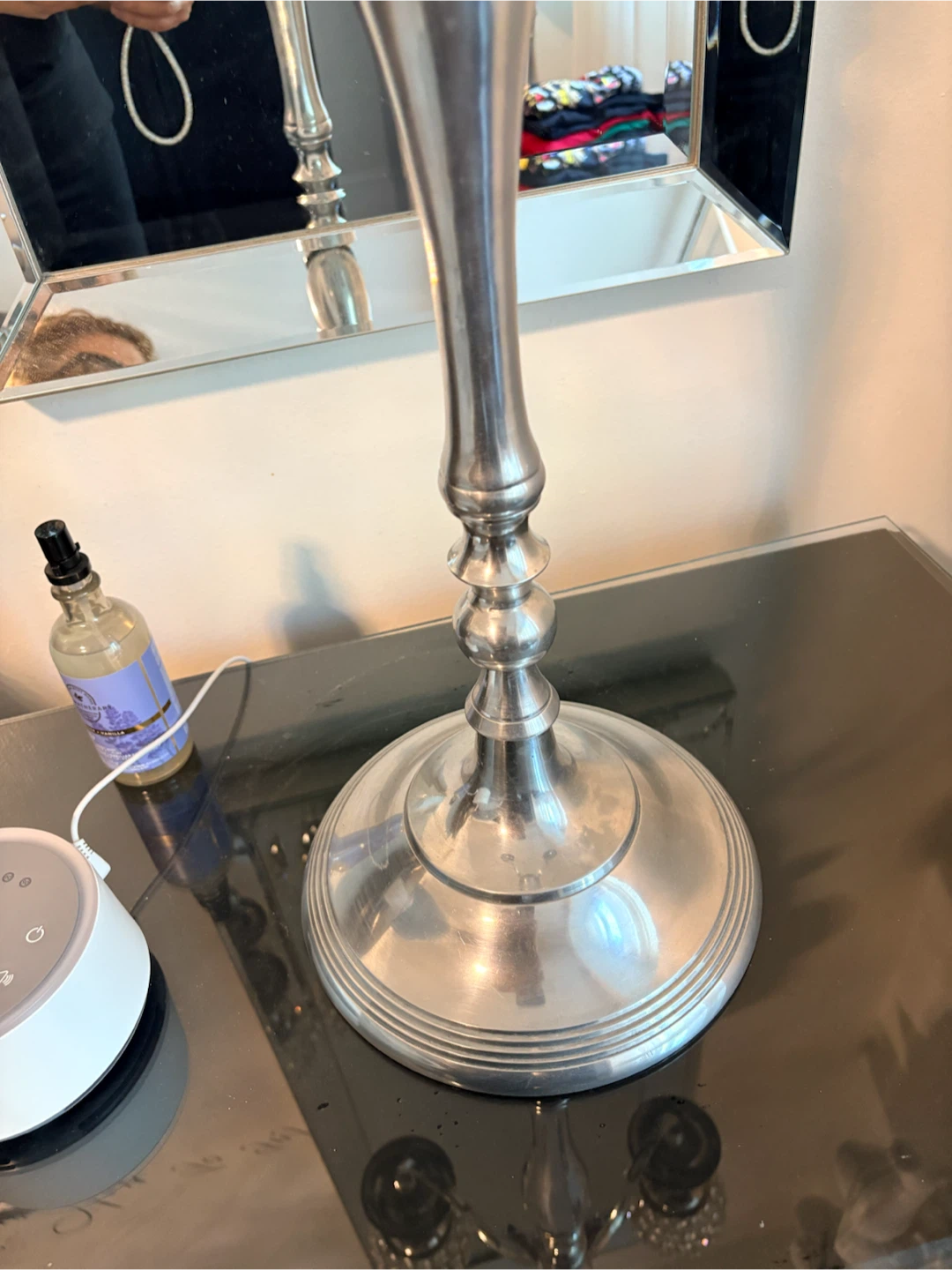 Silver Candelabra with Crystal Accents - photo 2