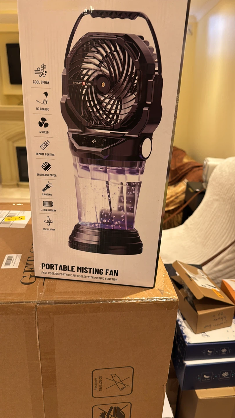 Portable Misting Fan with LED Light - photo 2