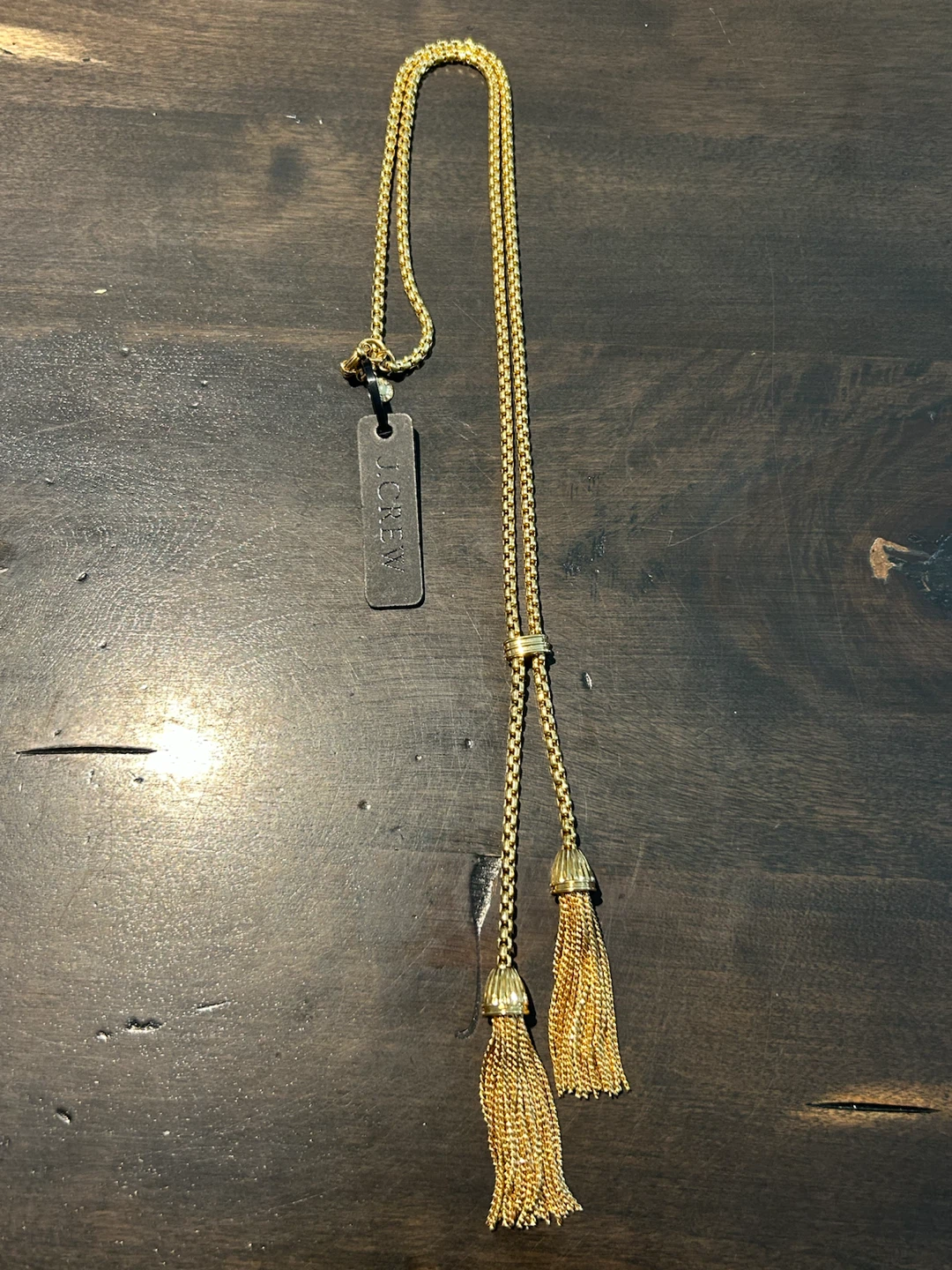 J. Crew Gold Tassel Necklace