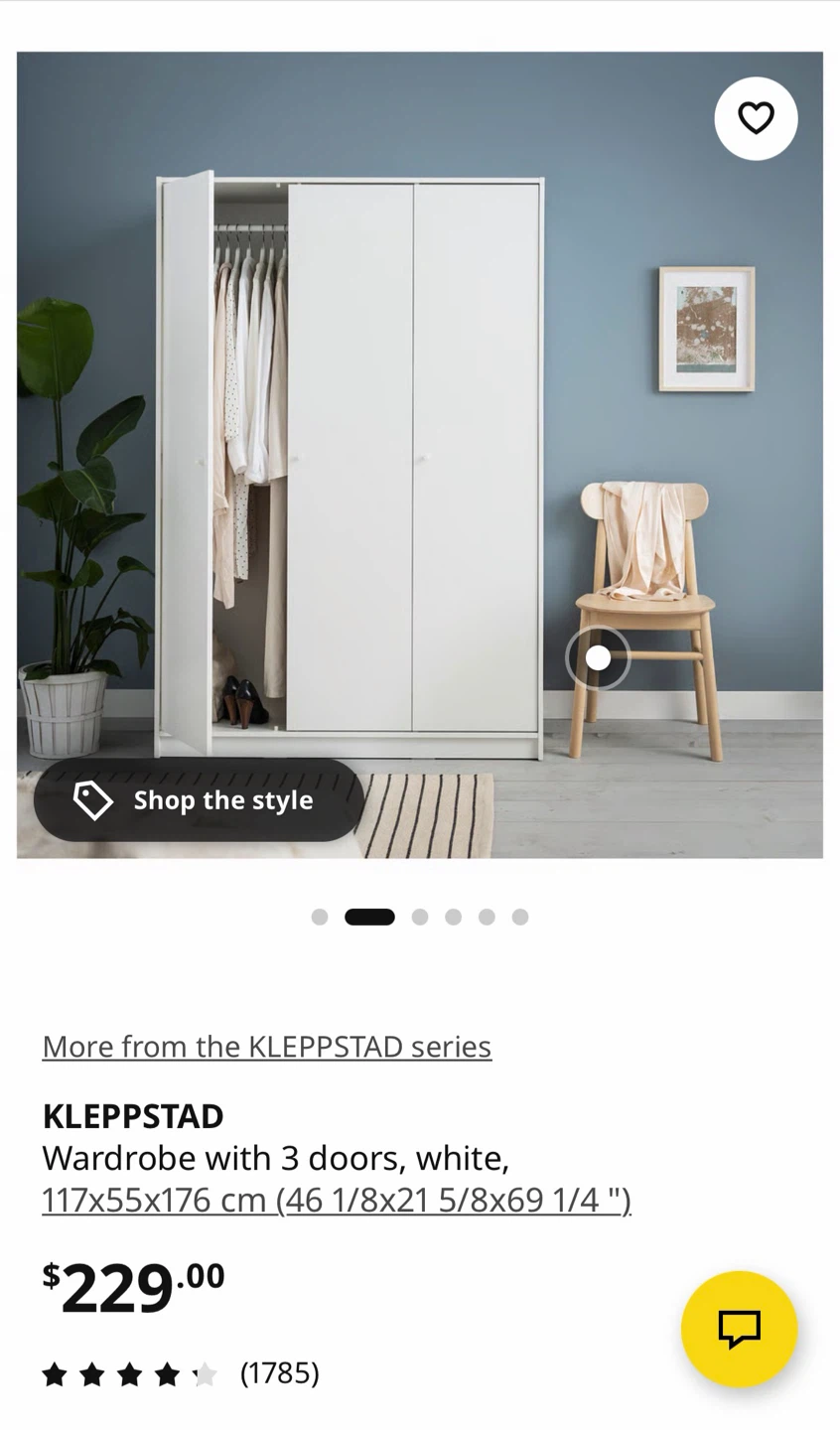 Moving sales: IKEA KLEPPSTAD 3 doors Wardrobe - photo 5