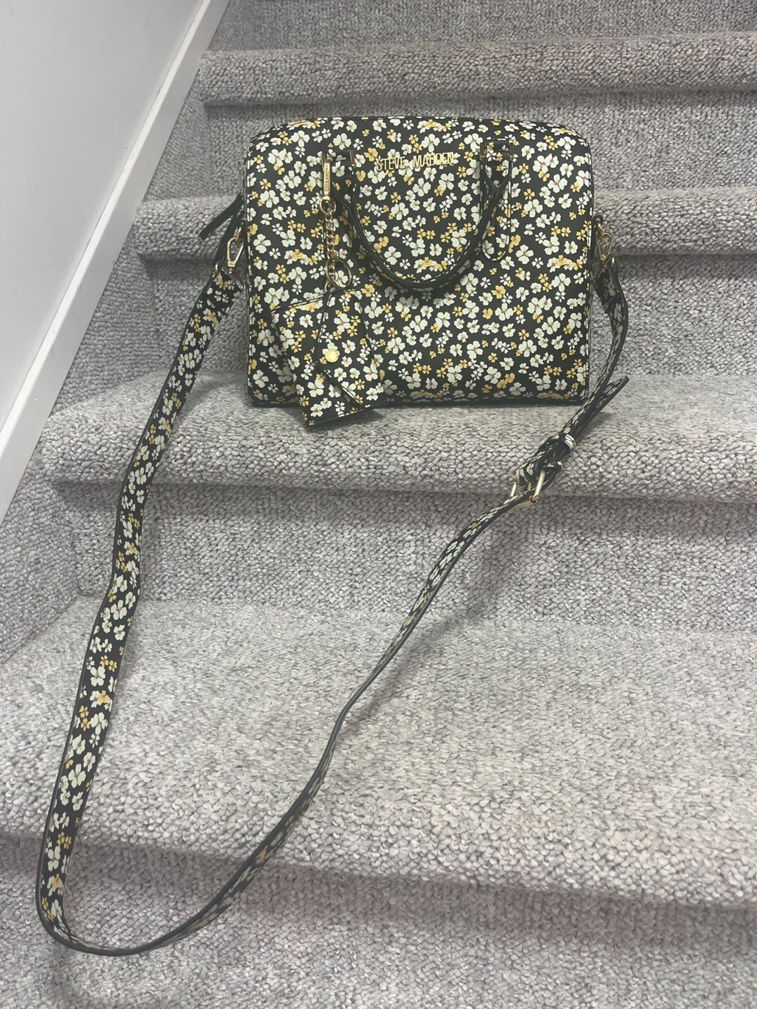 Steve Madden Floral Satchel Bag