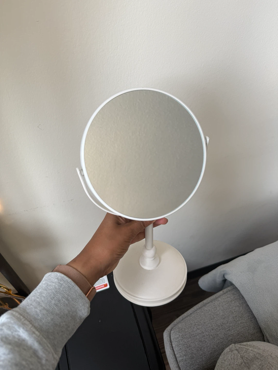 White Tabletop Mirror - photo 2