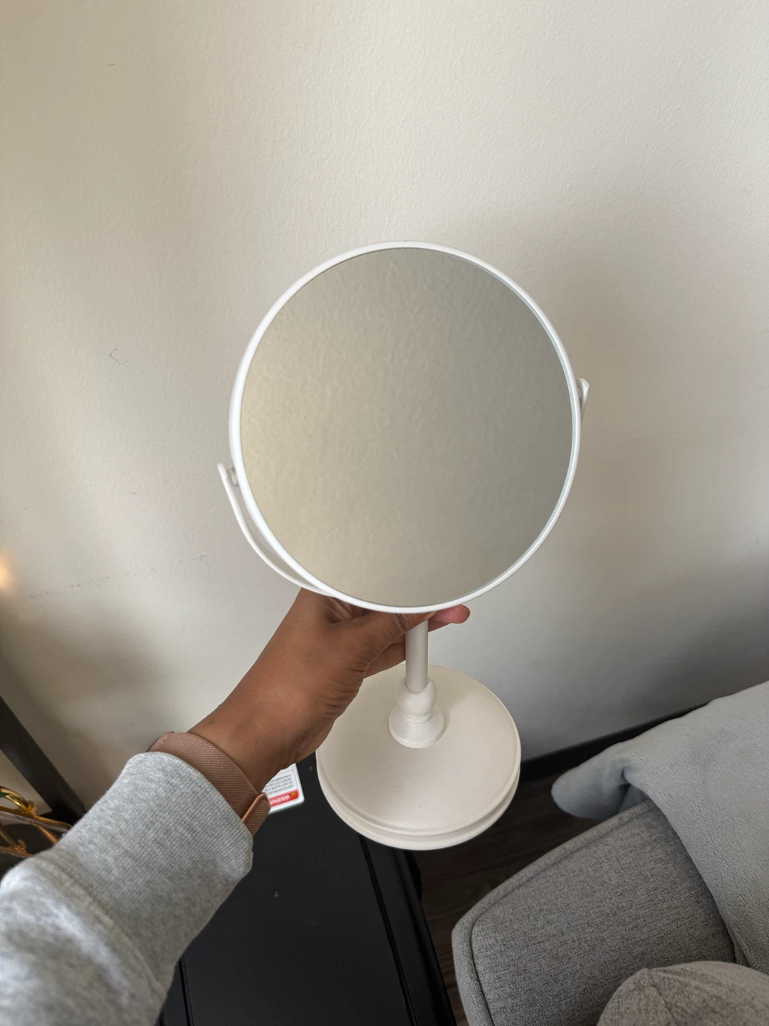 White Tabletop Mirror - photo 3