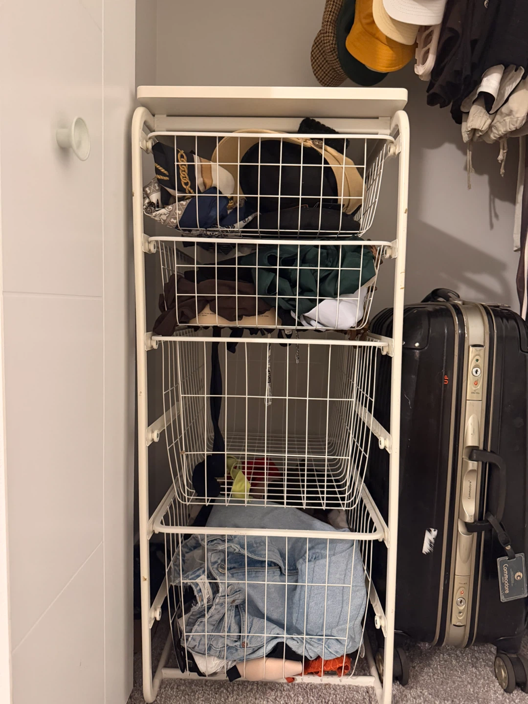 White 4-Tier Storage Baskets