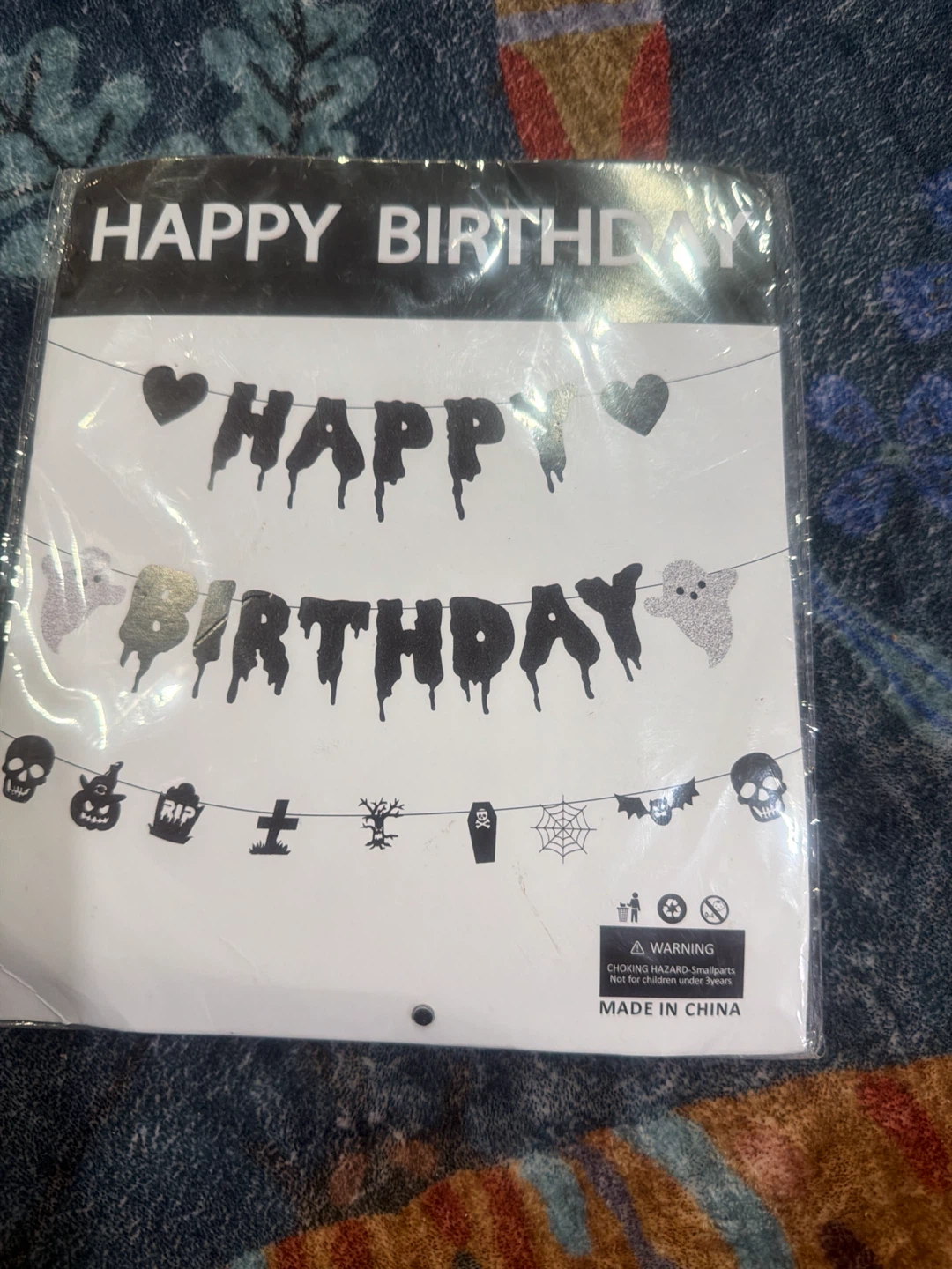 Happy Birthday Banner Halloween Theme