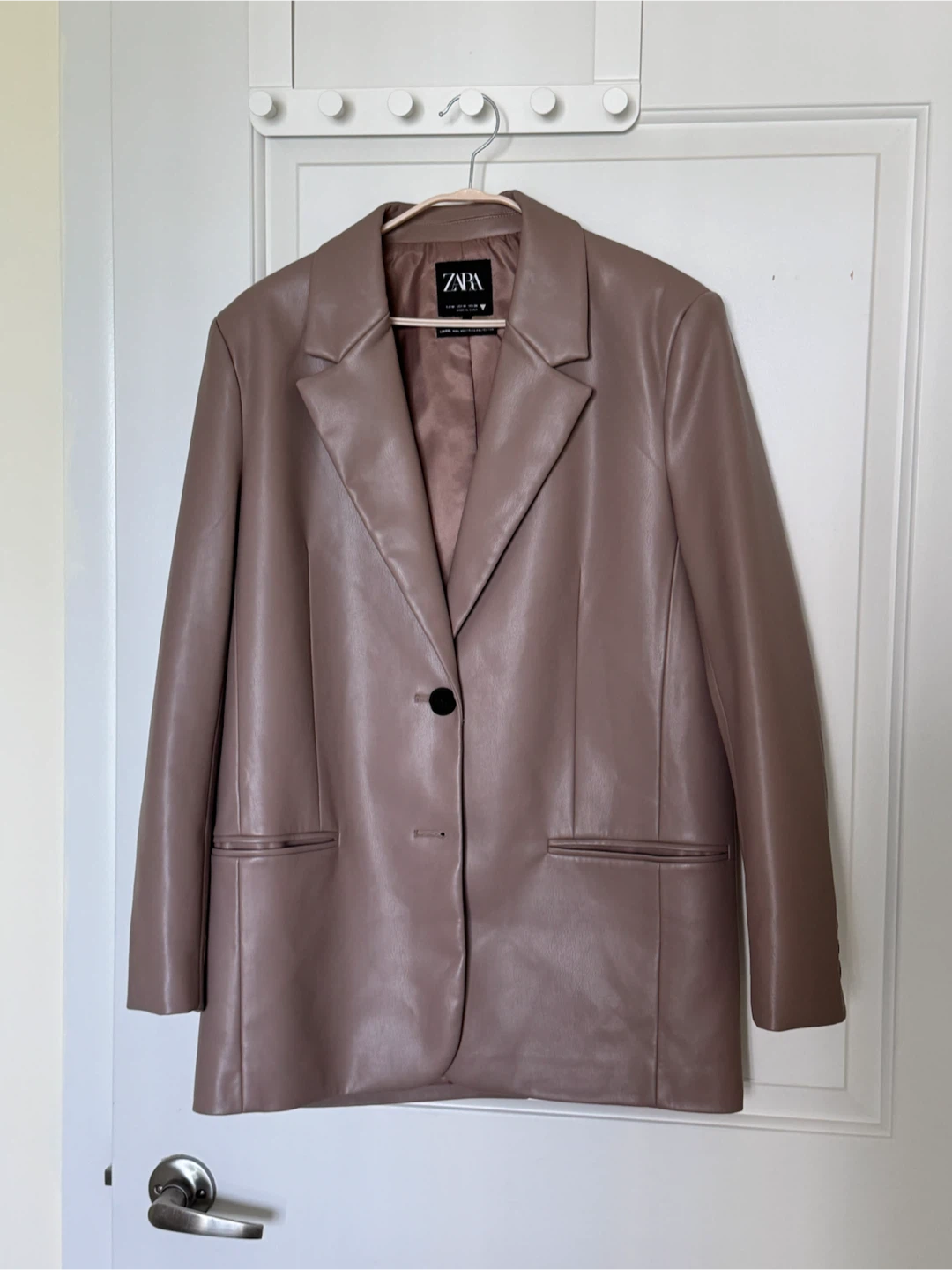 Zara Faux Leather Blazer