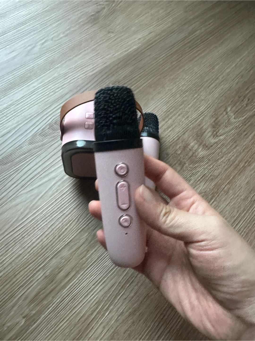 Pink Karaoke Machine with Two Microphones - photo 2