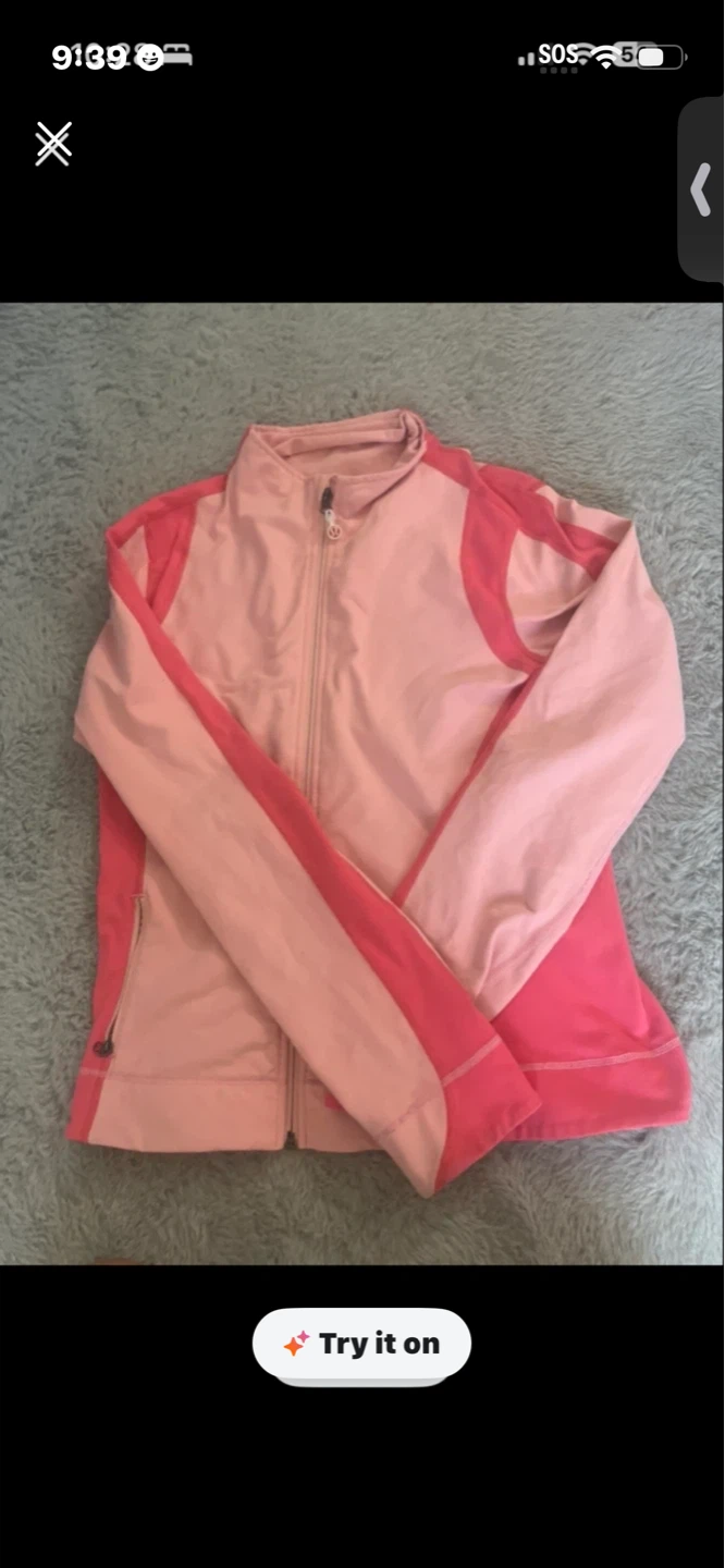 LululemonPink and Coral Athletic Jacket