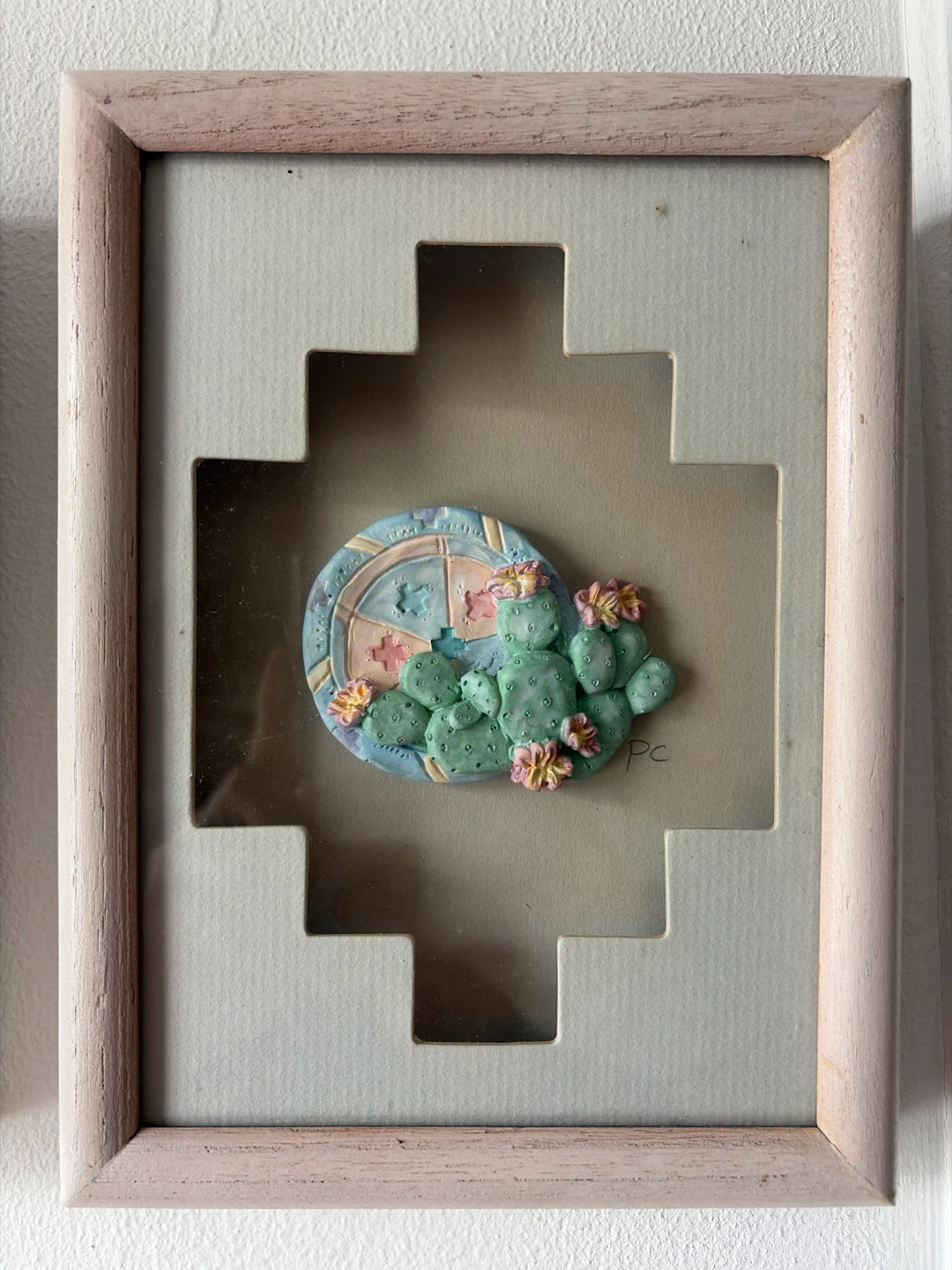 Vintage Figi Graphics Cactus/Prickly Pear Signed, Southwest Art - photo 2