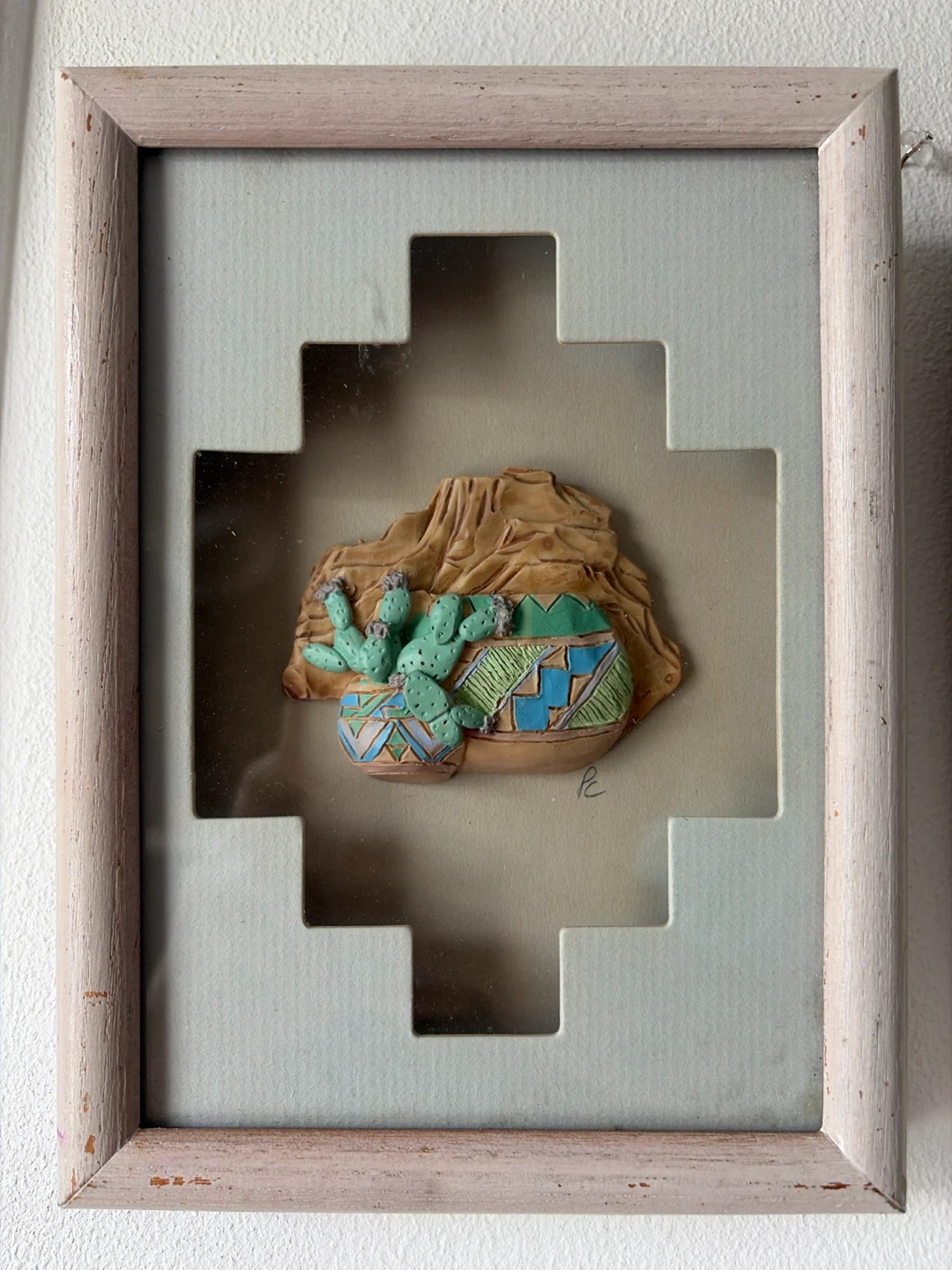 Vintage Figi Graphics Cactus/Prickly Pear Signed, Southwest Art - photo 3