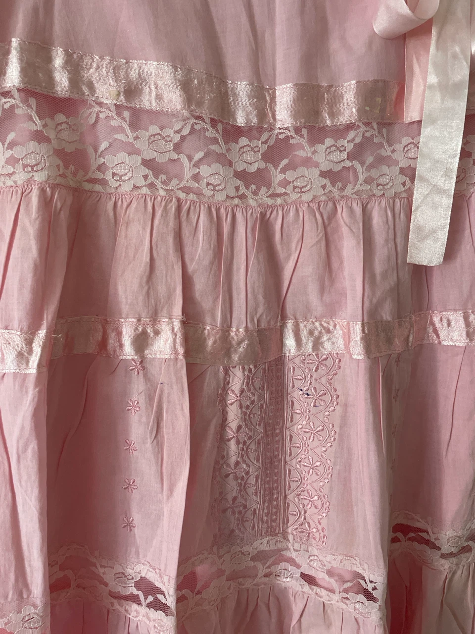 Jolema Pink Tiered Lace Maxi Skirt - photo 2