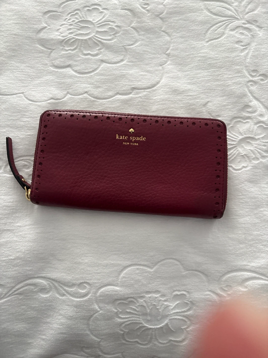 Kate Spade New York Burgundy Leather Wallet