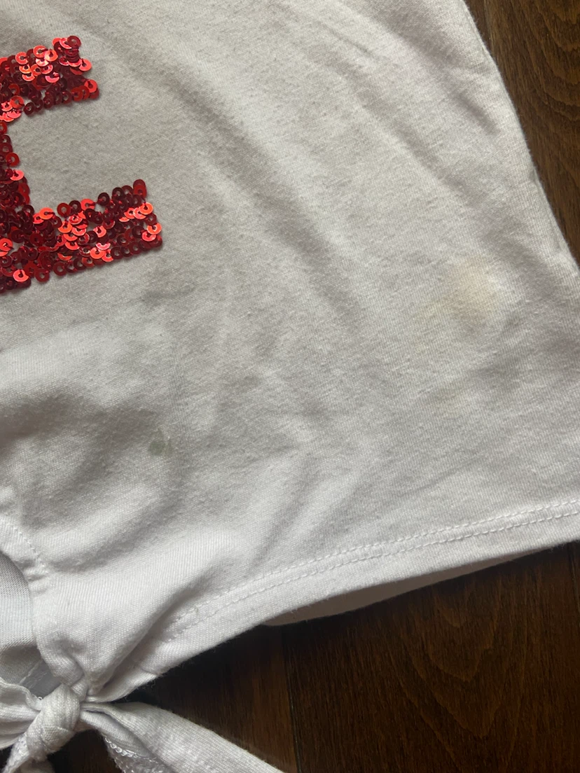 Children's Place White Sequin LOVE Canada Tank Top M/7-8 - photo 5