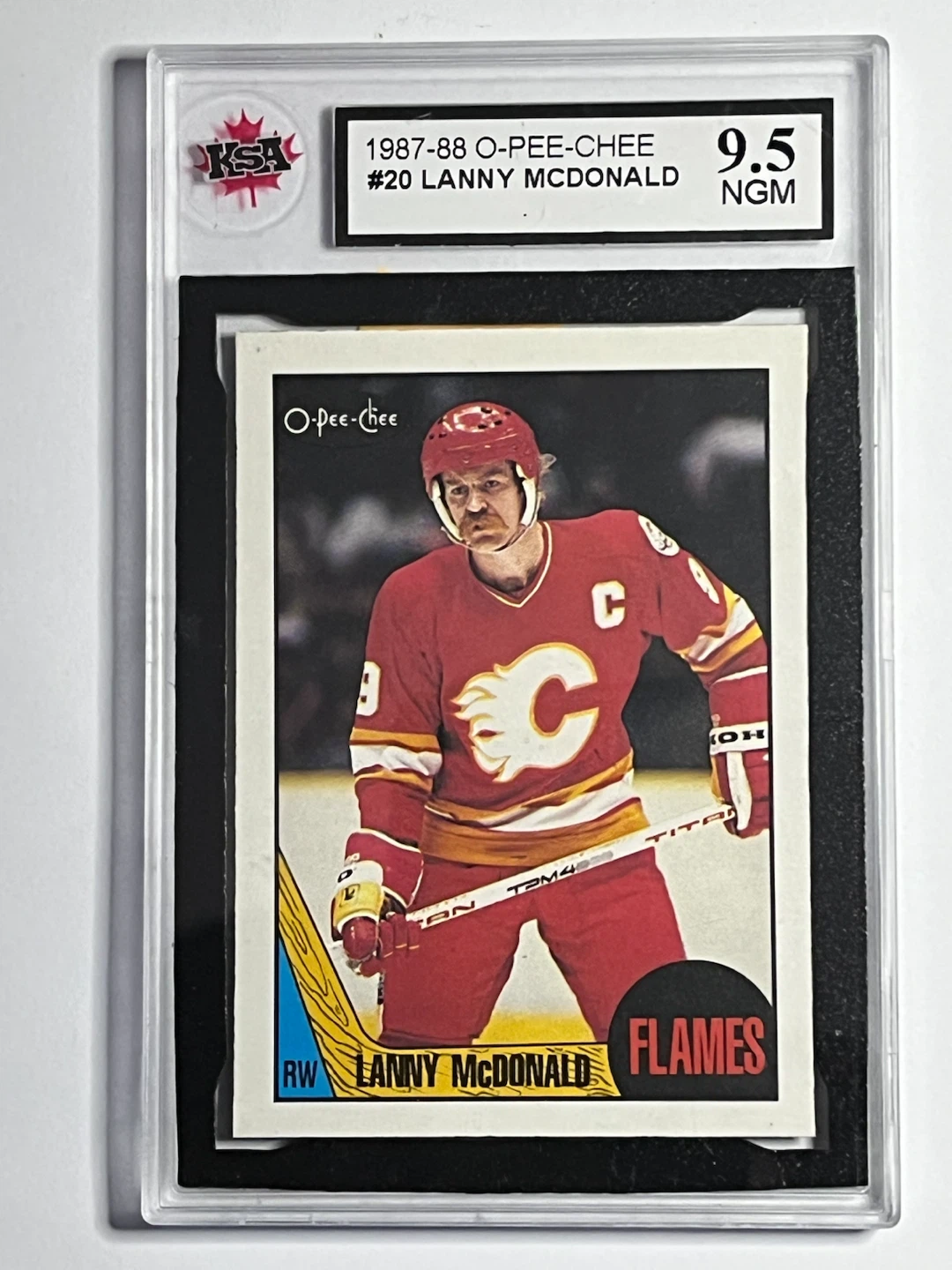 1987-88 O-Pee-Chee Lanny McDonald #20 Hockey Card