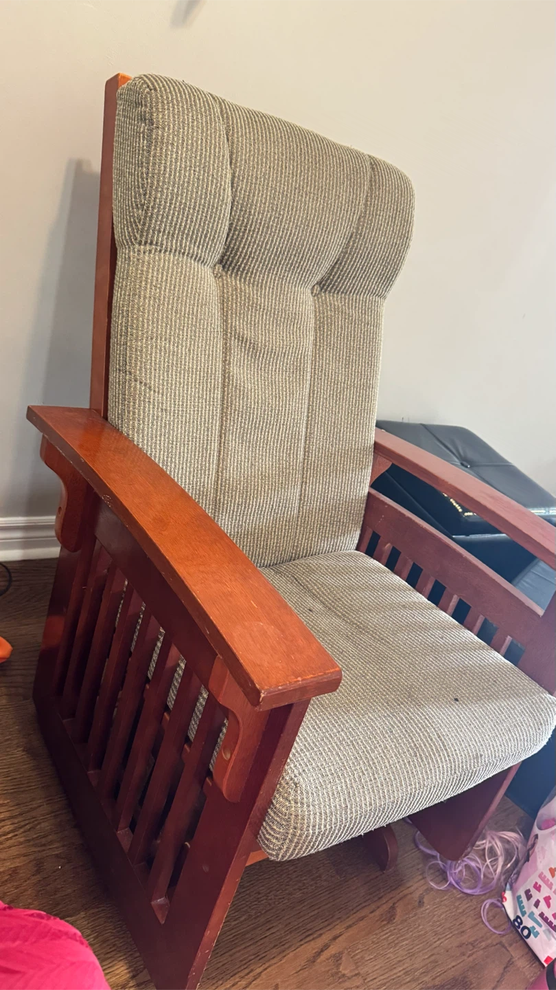 Wooden Glider Rocker Chair - photo 2