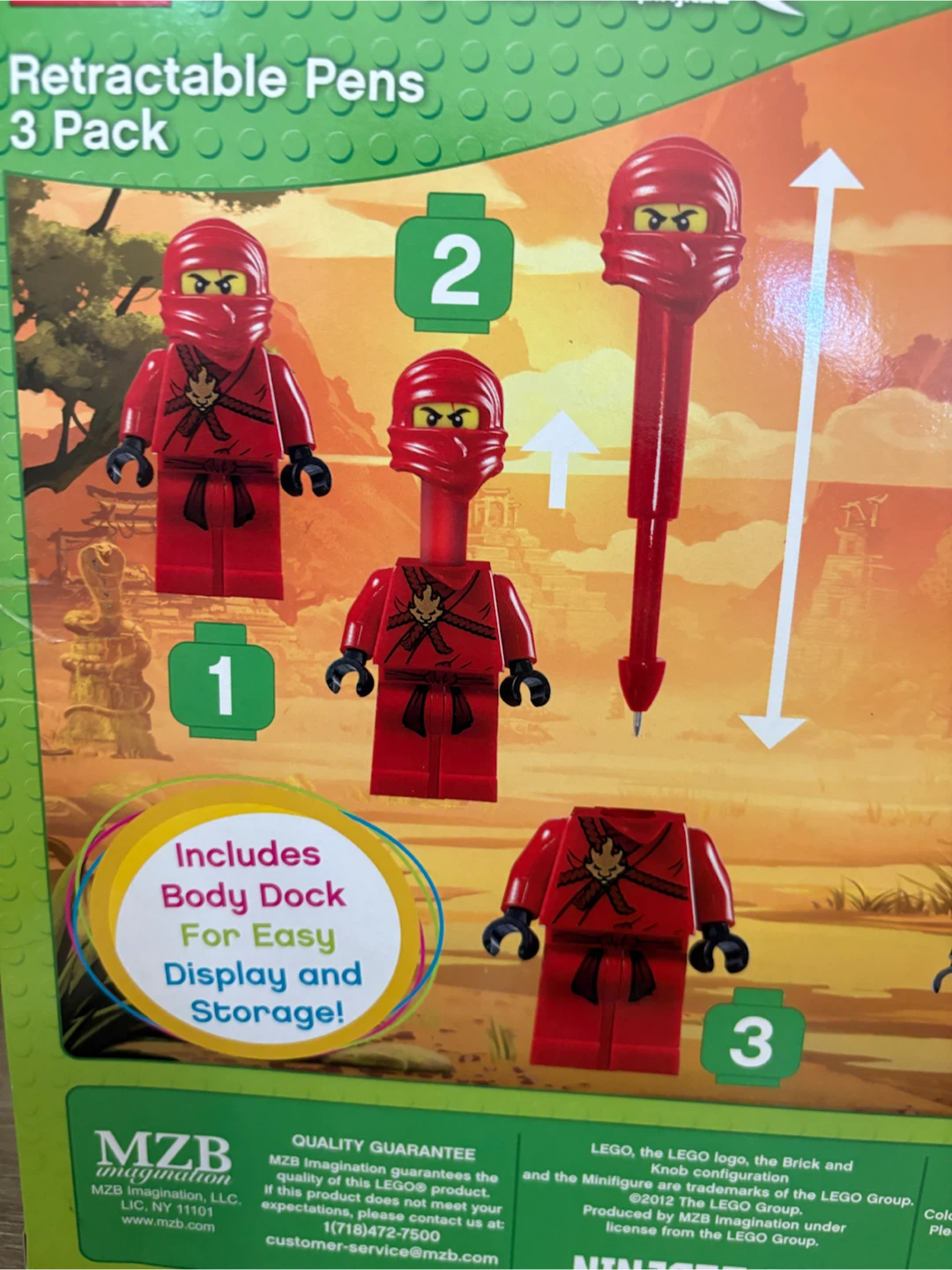 LEGO Ninjago Retractable Pens 3 Pack - photo 4