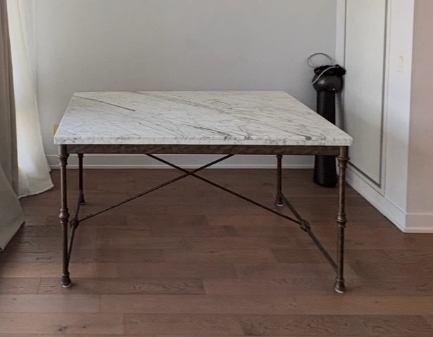French Kitchen Carrara Marble Table - photo 2