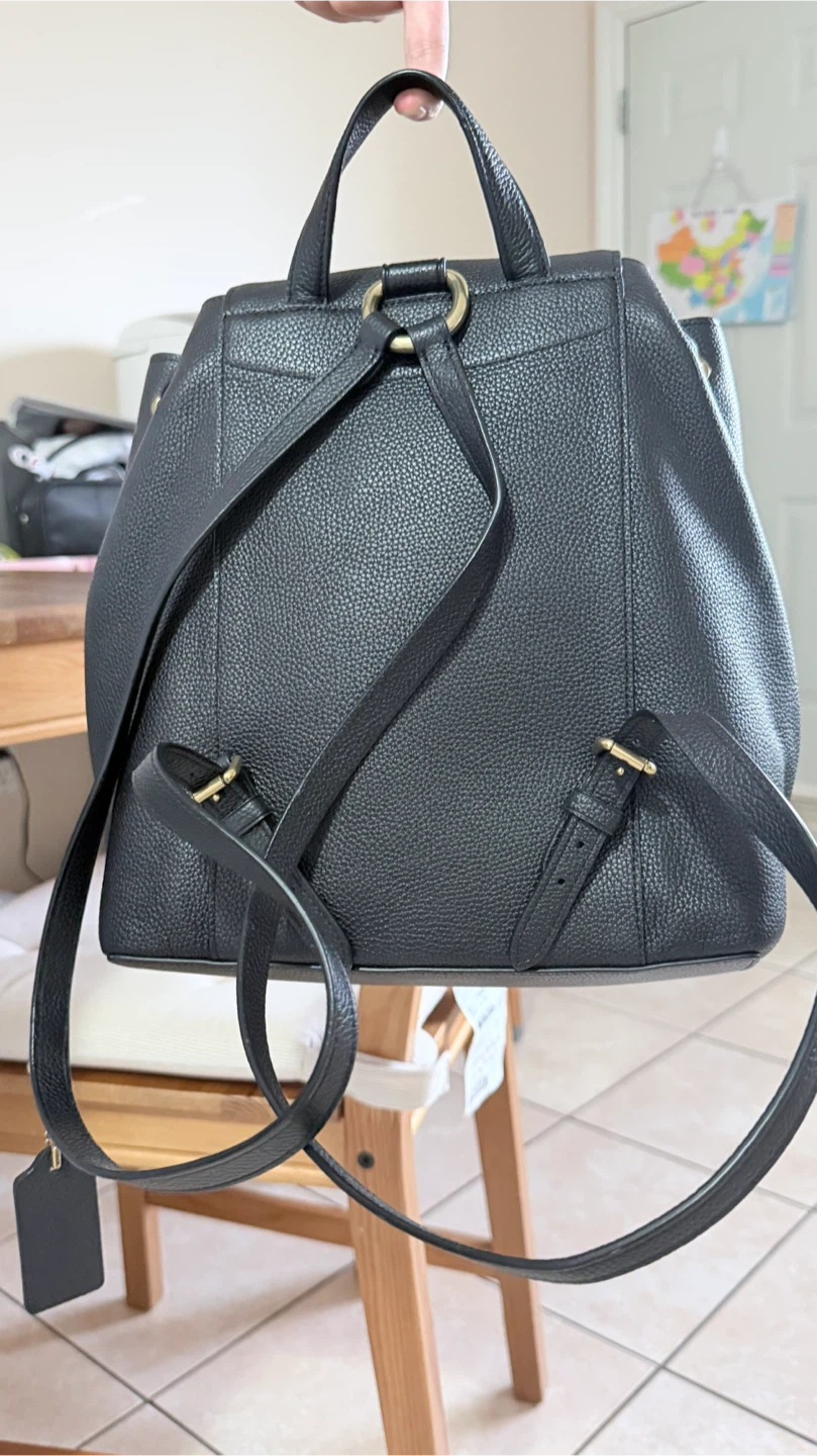 Coach Black Leather Backpack - photo 2