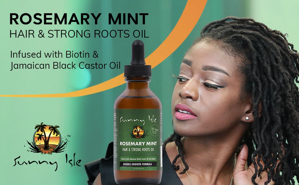 Sunny Isle Rosemary Mint Hair & Strong Roots Oil 3oz - photo 3