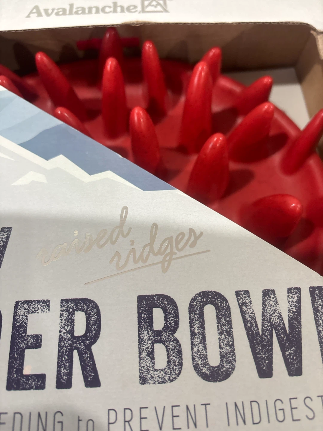 New Avalanche Red Slow Feeder Bowl in Original Package - photo 2