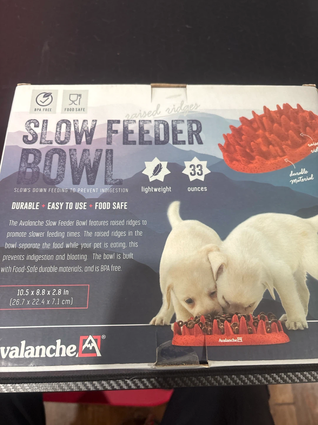 New Avalanche Red Slow Feeder Bowl in Original Package - photo 4