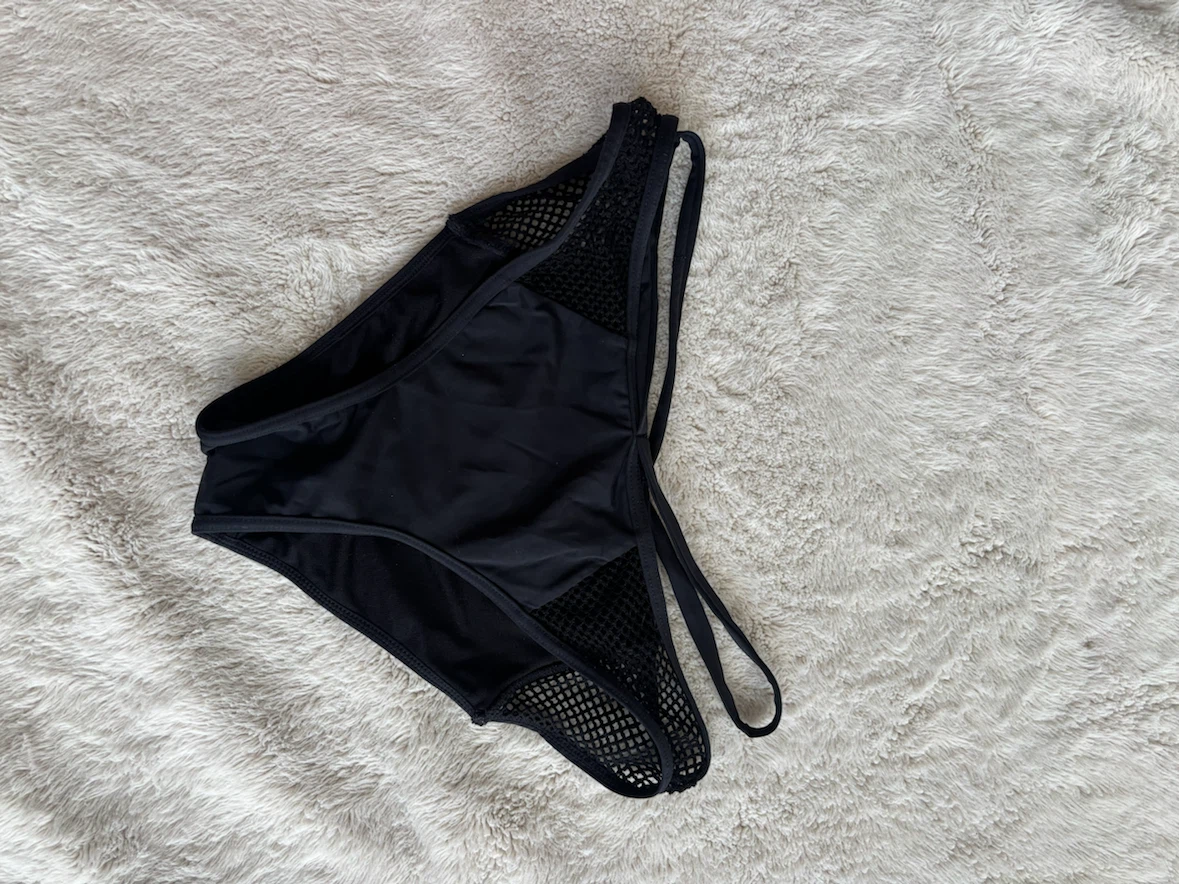 La Vie en Rose Aqua Black Bikini Bottoms