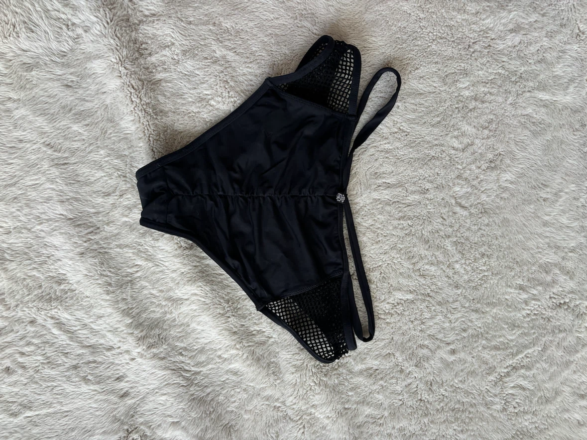 La Vie en Rose Aqua Black Bikini Bottoms - photo 2