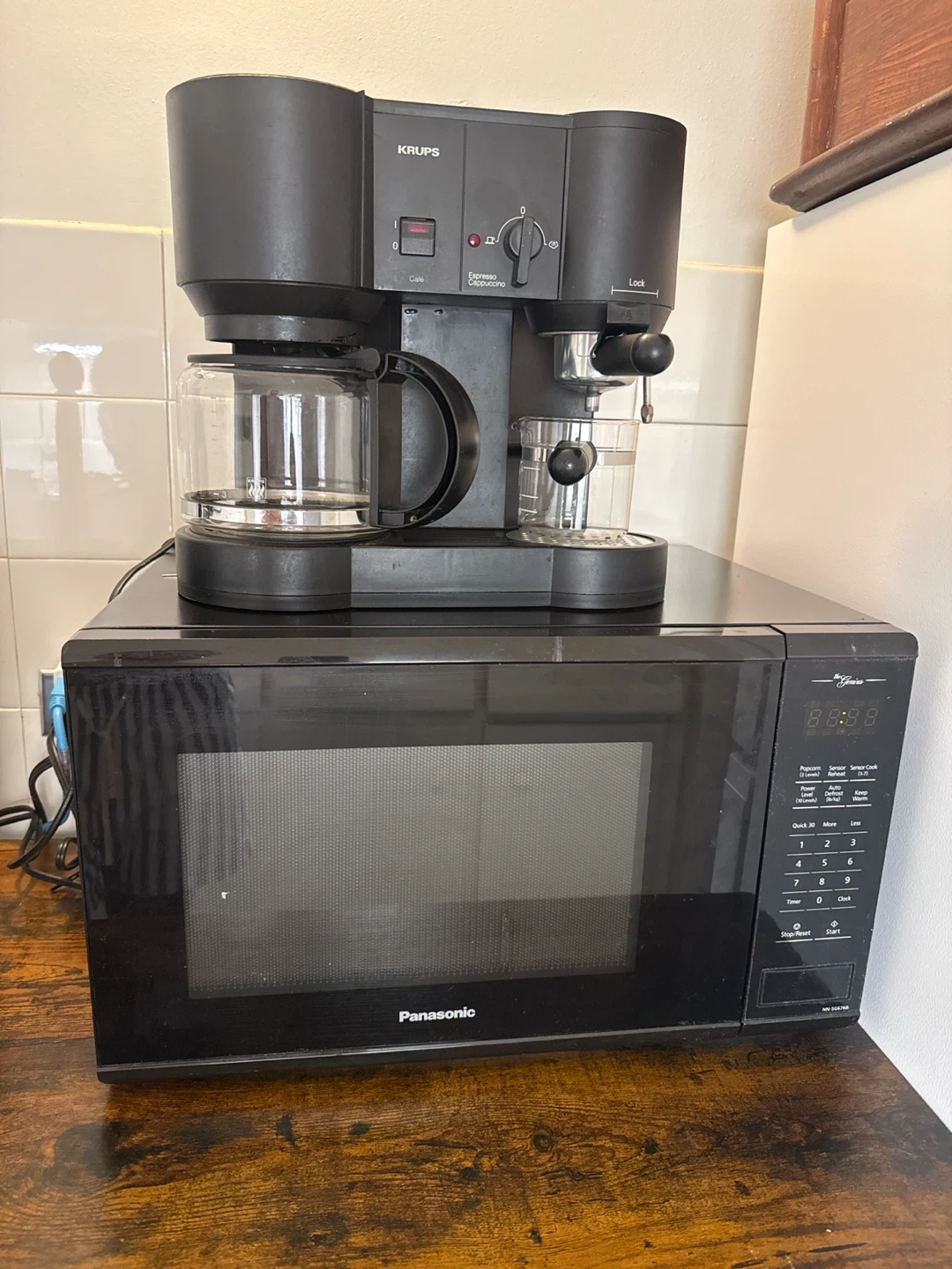 Krups Espresso Cappuccino Coffee Maker & Panasonic Microwave