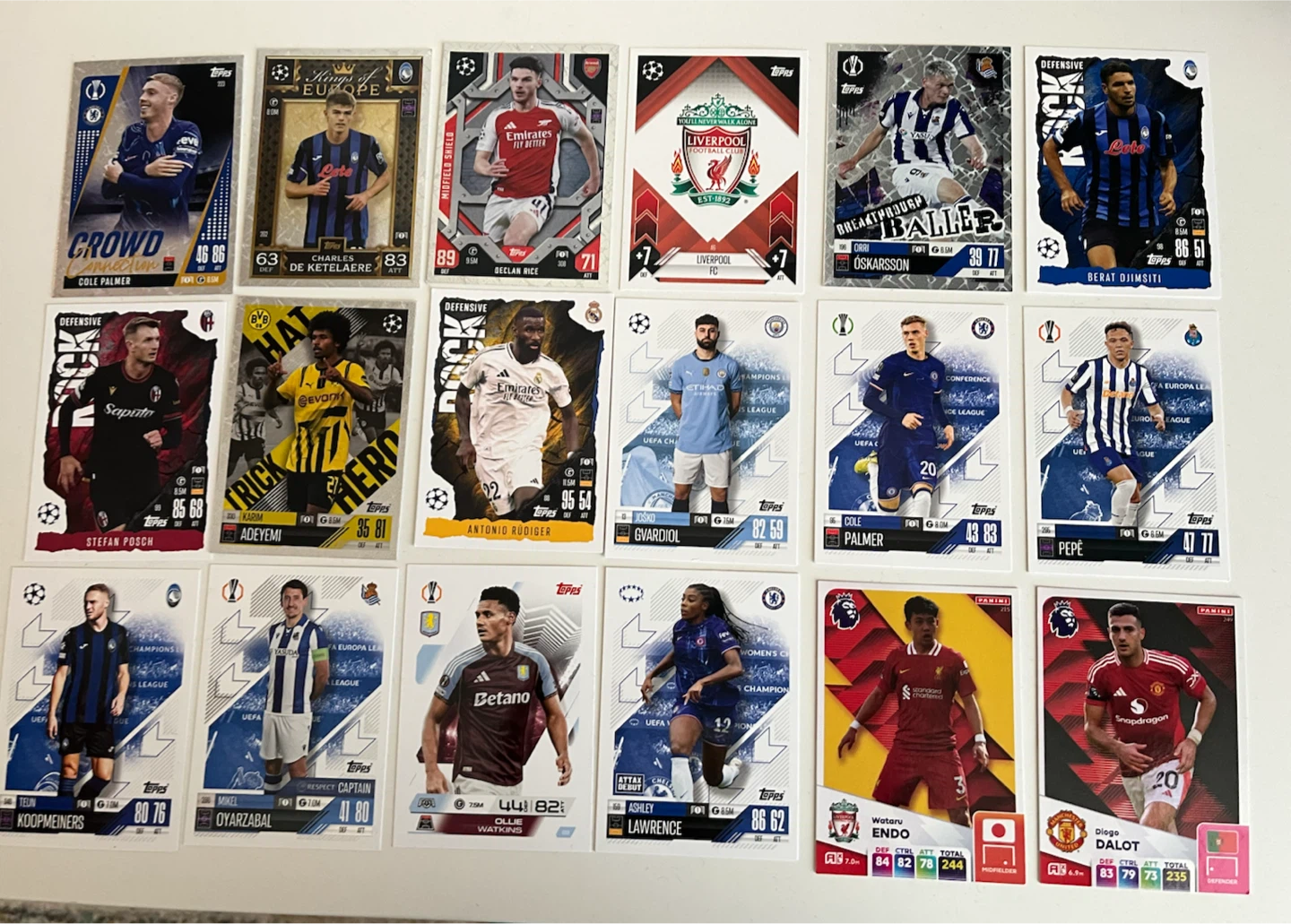 Selection of Football/Soccer Trading Cards