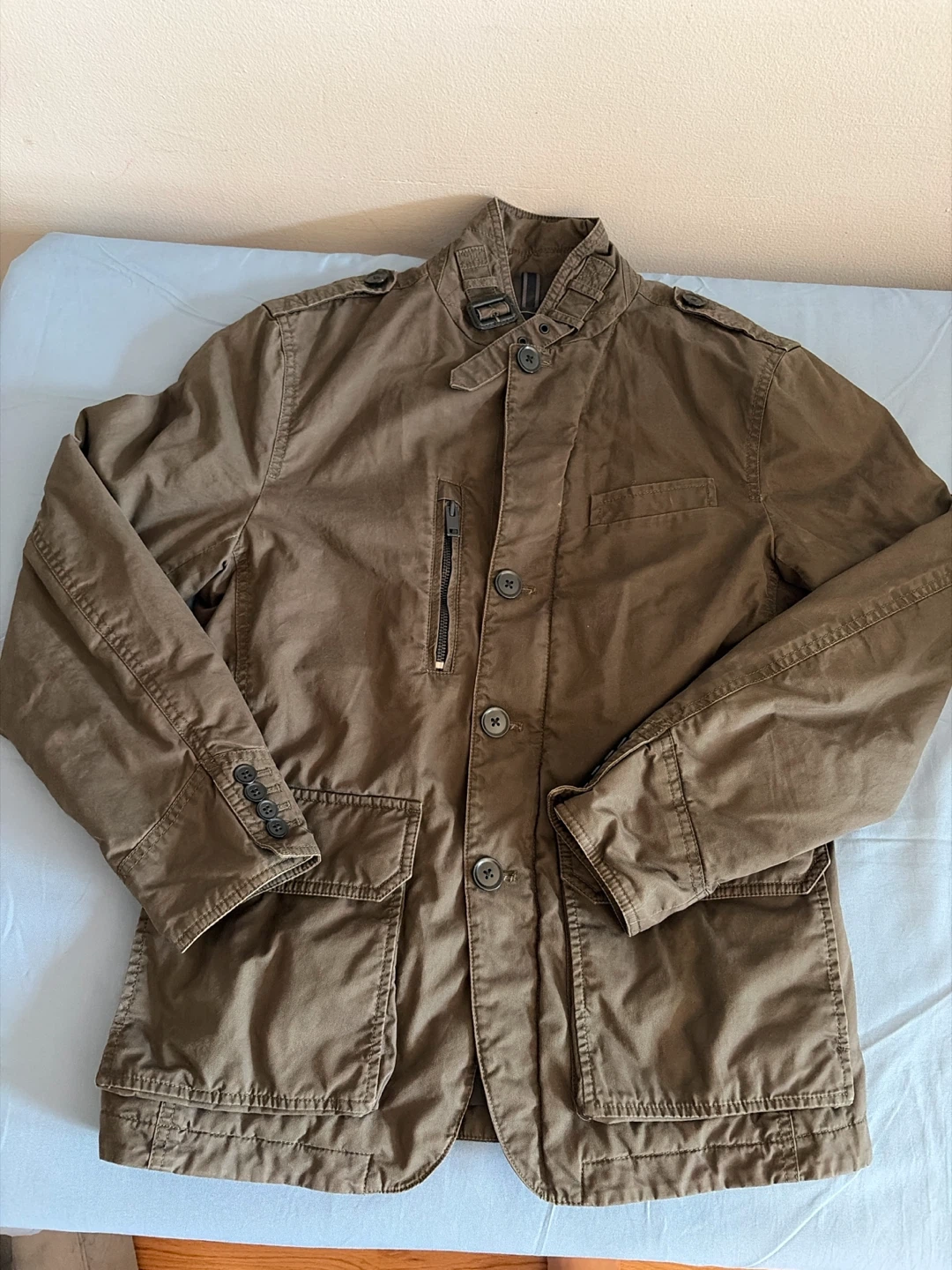 Express Olive Green Utility Jacket - photo 3