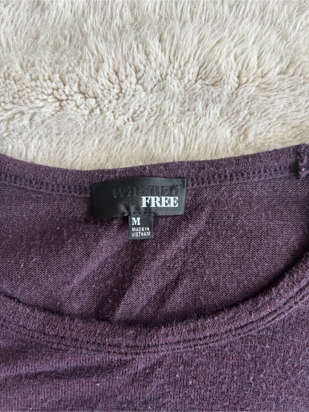 FREE LONG SLEEVE CROP TOP - PURPLE - photo 2