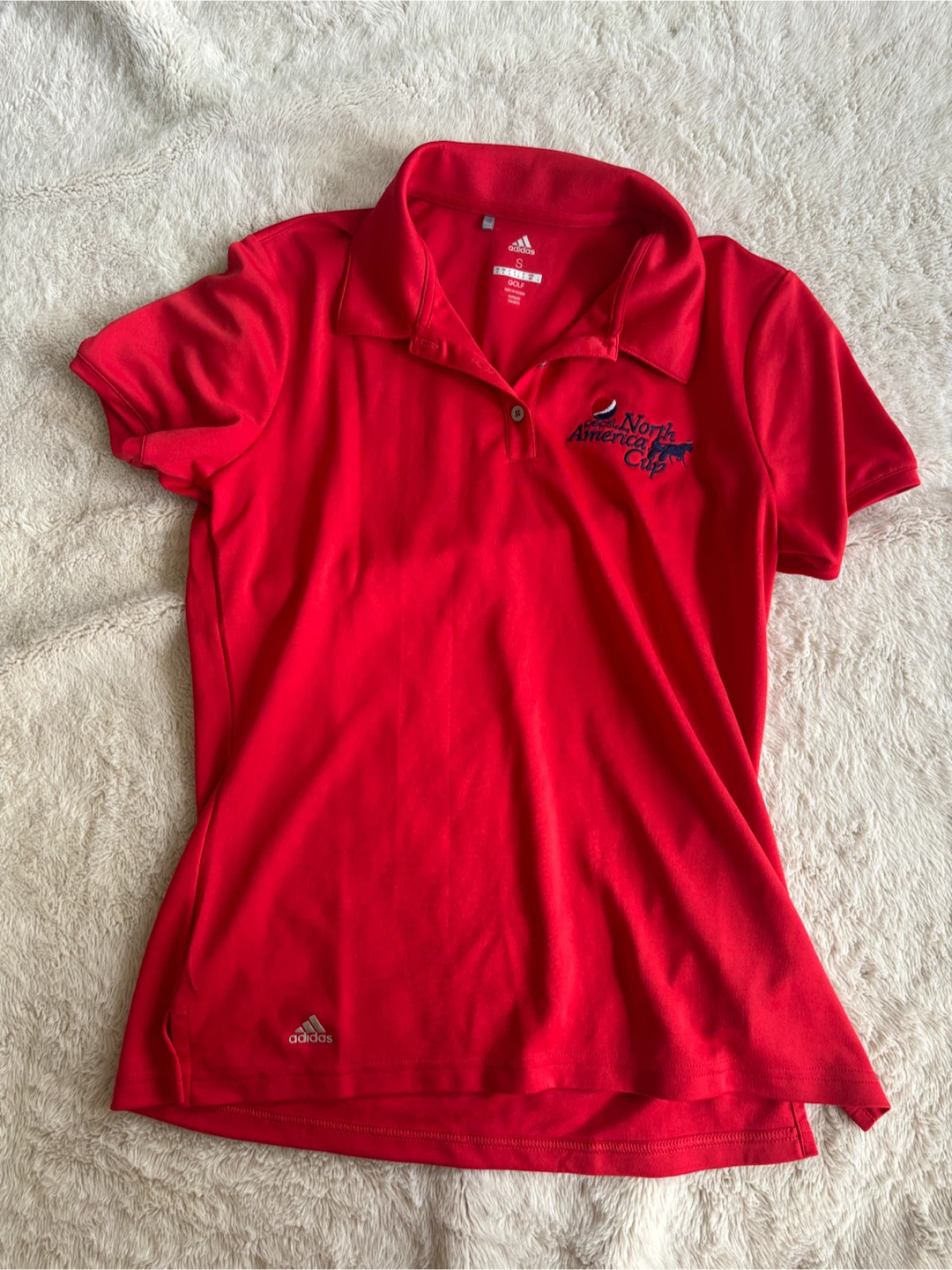 Adidas Golf Polo Shirt - Red - Size S