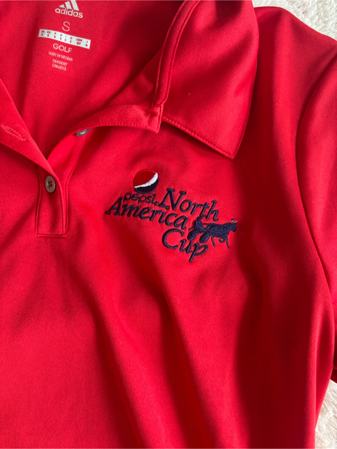 Adidas Golf Polo Shirt - Red - Size S - photo 2