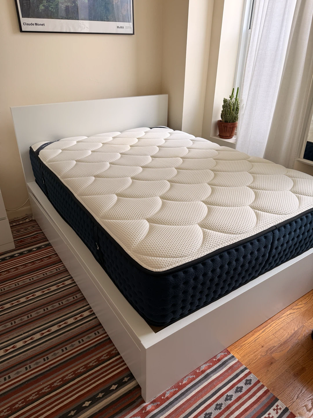 Full size Mattress and bed frame with storage - photo 2