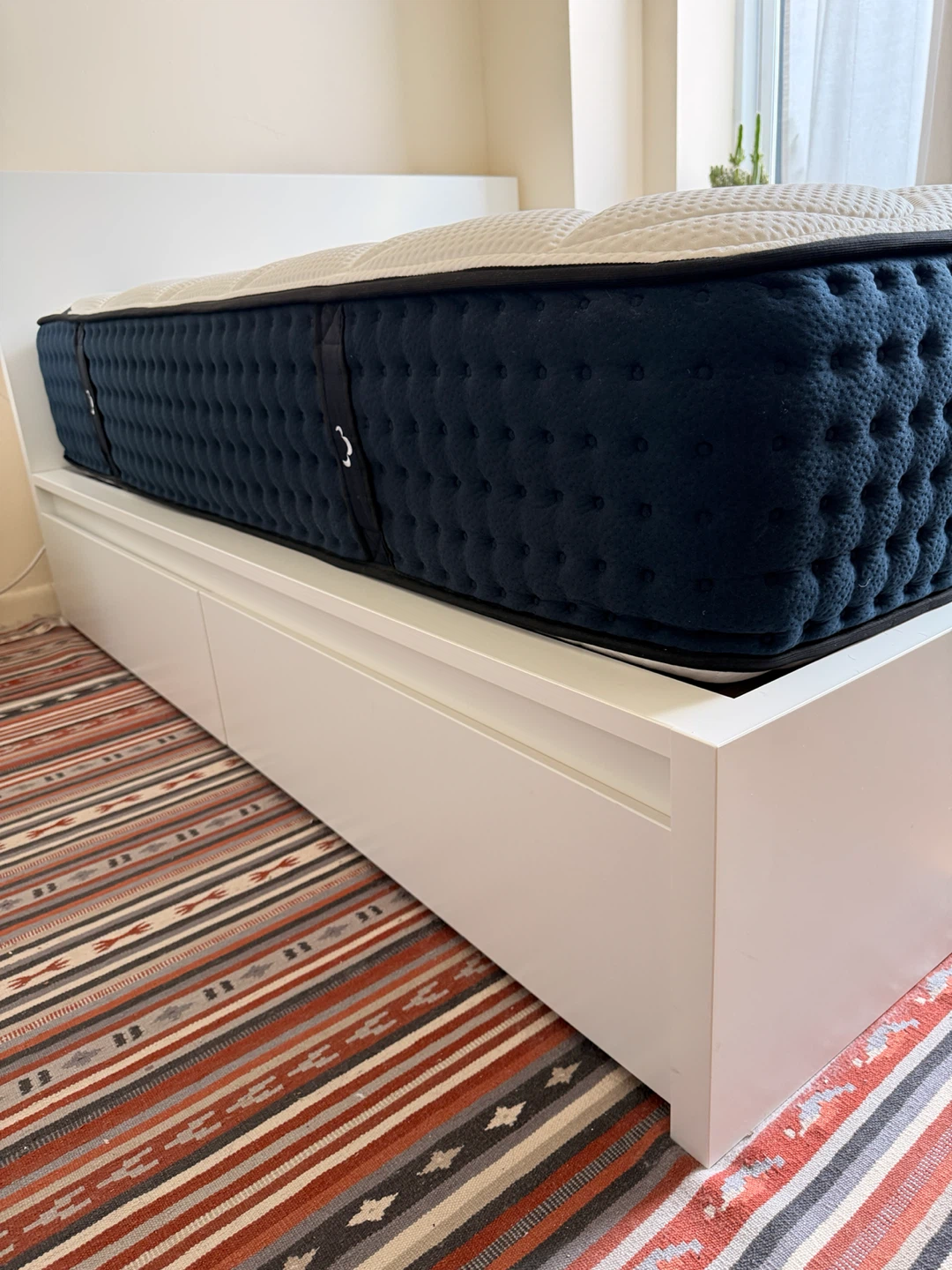 Full size Mattress and bed frame with storage - photo 3