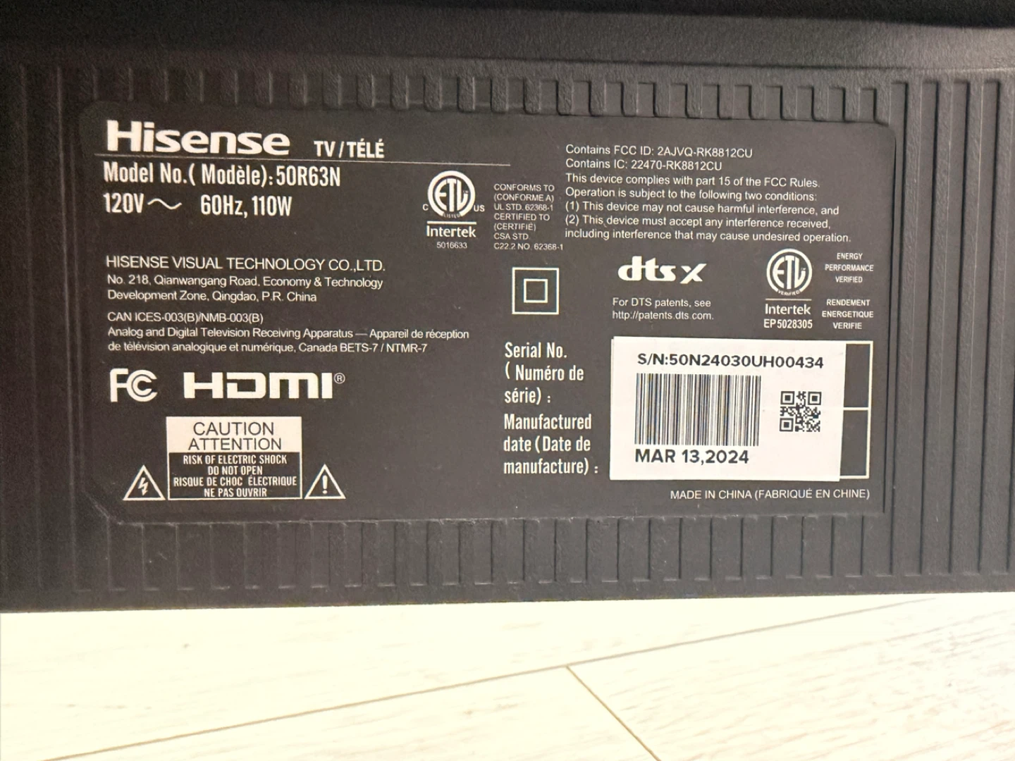Hisense 50" TV - photo 2