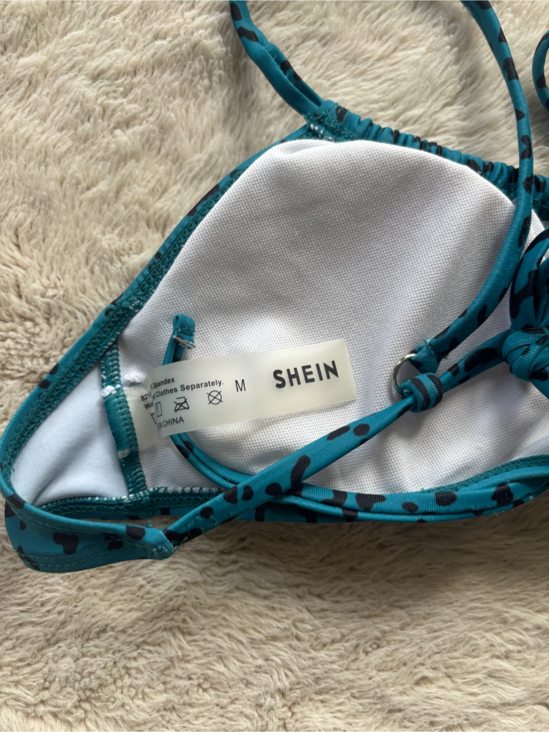 SHEIN Bikini Set - Teal Leopard Print - Size M - photo 3