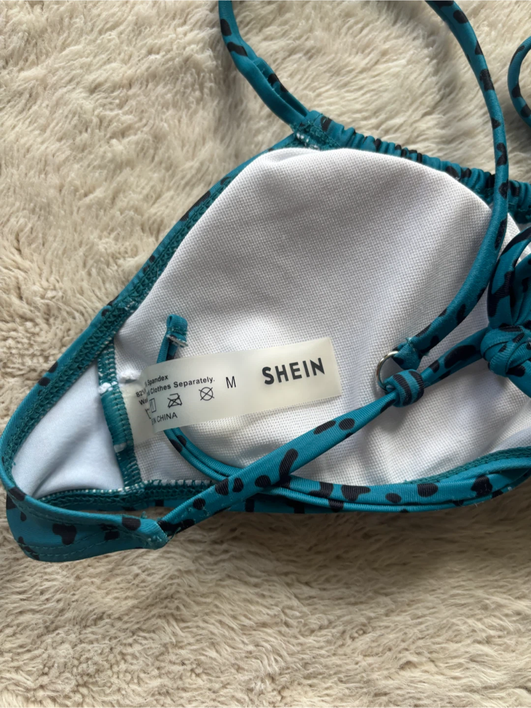 SHEIN Bikini Set - Teal Leopard Print - Size M - photo 4