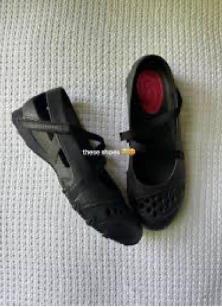 Skechers Black Mary Jane Crocs  woman Shoes size7 - photo 3
